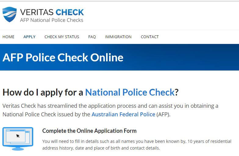 Australian Police Clearance Certificate for E2 visa applicants